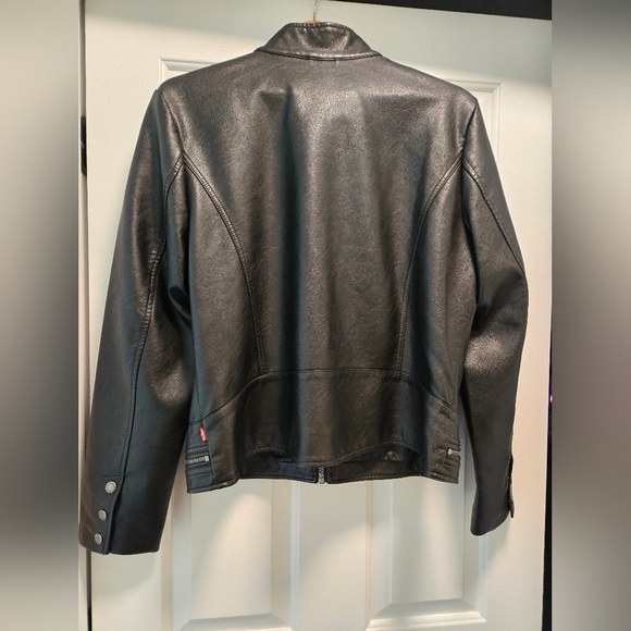 Levi's NWOT black faux leather jacket - Picture 5 of 9